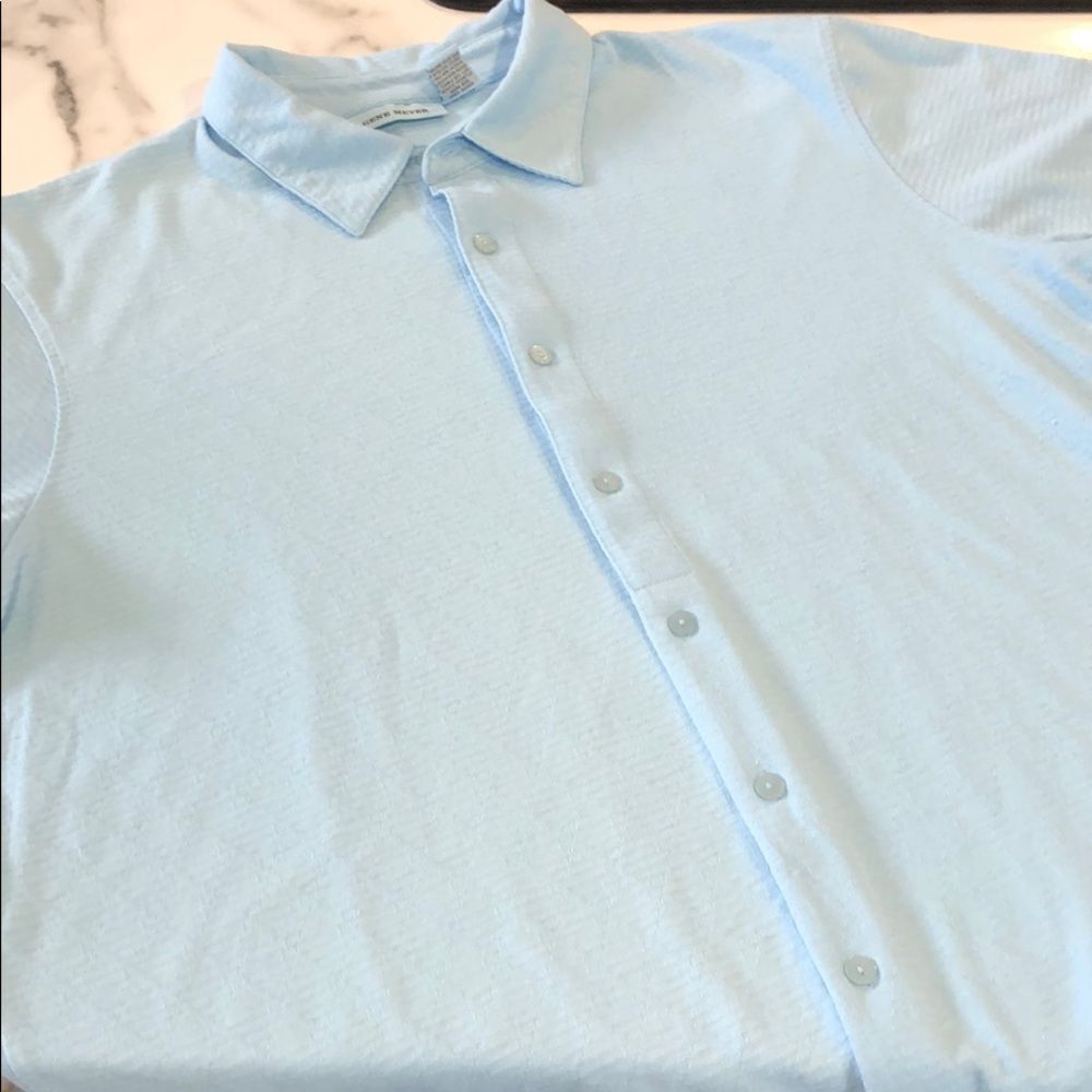Vintage Gene Meyer Cotton/Polyester Short Sleeve Button Up Mens Large